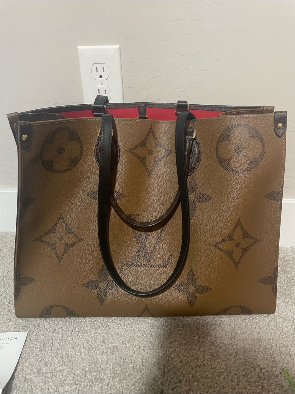 Louis Vuitton Monogram Canvas Tote with Black Straps - Picture 7 of 12